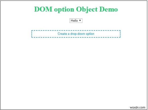Đối tượng tùy chọn HTML DOM 