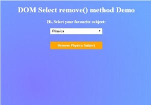 HTML DOM Chọn phương thức remove () 