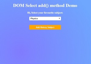 Phương thức add() của Select trong HTML DOM