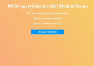 Truy vấn HTML DOM Phương thứcSelectorAll () 