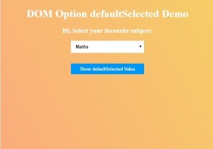 HTML DOM Option mặc định 