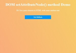 Phương thức HTML DOM setAttributeNode () 