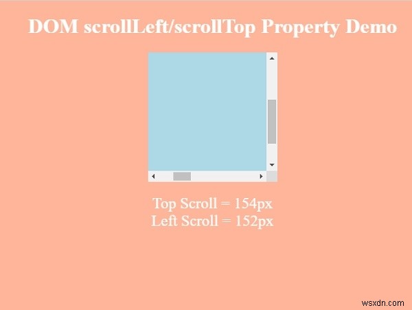 Thuộc tính HTML DOM scrollLeft 