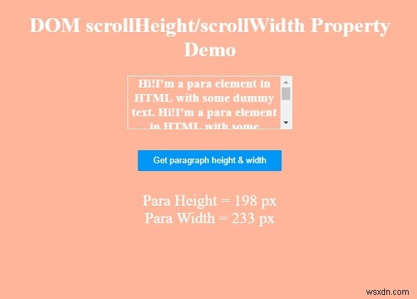 Thuộc tính HTML DOM scrollHeight 