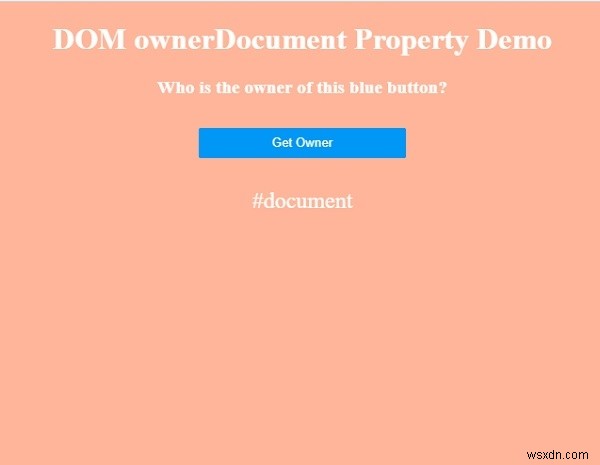 Chủ sở hữu HTML DOM Thuộc tính Tài liệu 