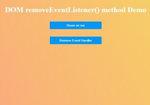 Phương thức HTML DOM removeEventListener () 