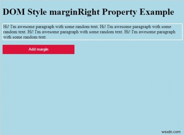 HTML DOM Style marginRight Thuộc tính 