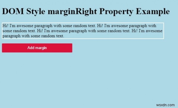 HTML DOM Style marginRight Thuộc tính 