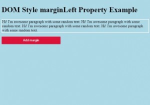 HTML DOM Style marginLeft Thuộc tính 