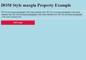 Thuộc tính style margin trong HTML DOM