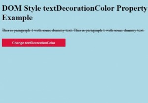 HTML DOM Style textDecorationColor thuộc tính 