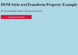 HTML DOM Style textTransform Thuộc tính 