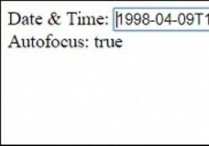 Thuộc tính lấy nét tự động lấy nét theo ngày giờ của HTML DOM Input 