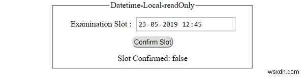HTML DOM Input DatetimeLocal readOnly Thuộc tính 