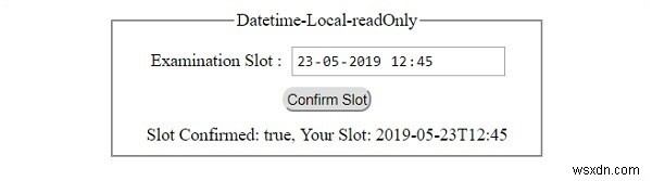 HTML DOM Input DatetimeLocal readOnly Thuộc tính 