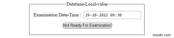 HTML DOM Input DatetimeLocal value Thuộc tính 