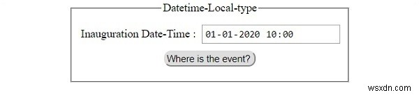 HTML DOM Input DatetimeLocal type Thuộc tính 