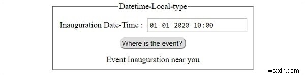 HTML DOM Input DatetimeLocal type Thuộc tính 