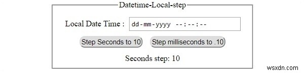 HTML DOM Input DatetimeLocal step Thuộc tính 