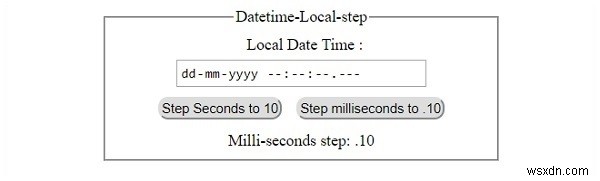 HTML DOM Input DatetimeLocal step Thuộc tính 