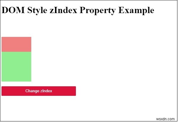 Thuộc tính zIndex kiểu HTML DOM 