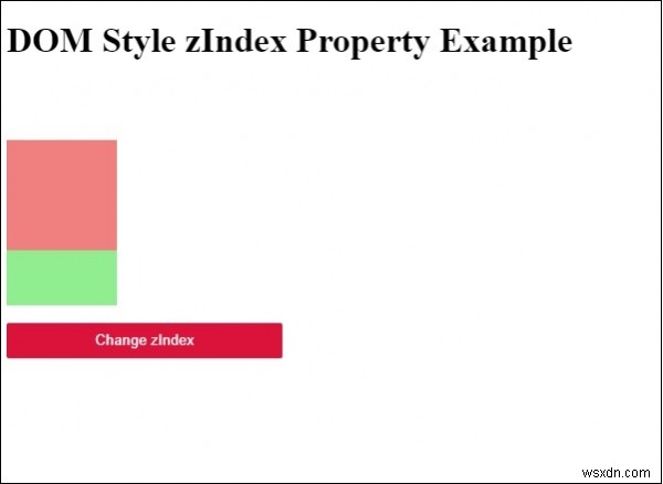 Thuộc tính zIndex kiểu HTML DOM 