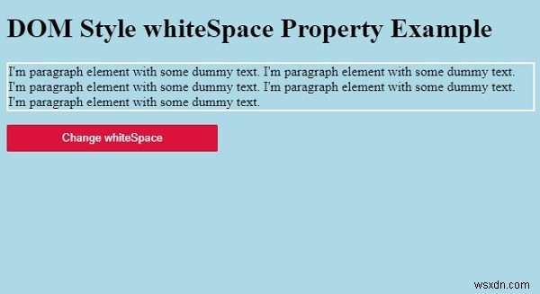 Thuộc tính không gian trắng kiểu DOM HTML 