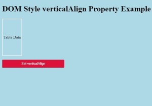 Thuộc tính verticalAlign của HTML DOM Style