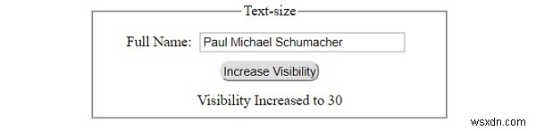 HTML DOM Input Thuộc tính kích thước văn bản 