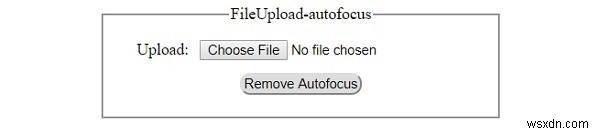 HTML DOM Input FileUpload Thuộc tính lấy nét tự động 