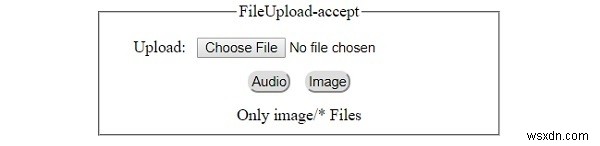 HTML DOM Input FileUpload accept Property 