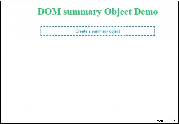 Đối tượng Tóm tắt HTML DOM 