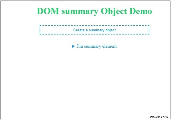 Đối tượng Tóm tắt HTML DOM 