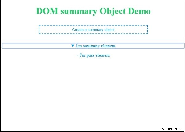 Đối tượng Tóm tắt HTML DOM 