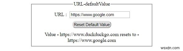 HTML DOM Input URL defaultValue Thuộc tính 