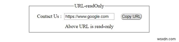 HTML DOM Input URL readOnly Thuộc tính 