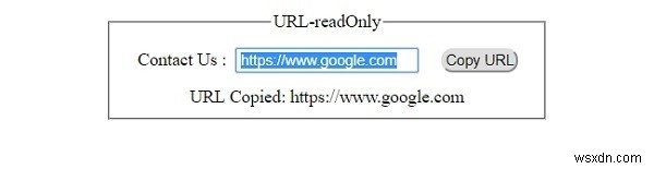 HTML DOM Input URL readOnly Thuộc tính 