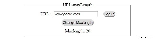 HTML DOM Input URL maxLength Thuộc tính 