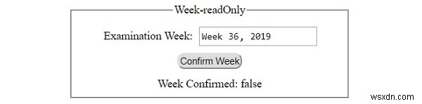 HTML DOM Input Week readOnly Thuộc tính 
