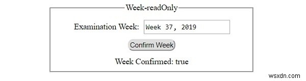 HTML DOM Input Week readOnly Thuộc tính 