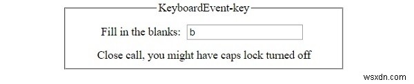 Thuộc tính khóa HTML DOM KeyboardEvent 