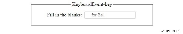 Thuộc tính khóa HTML DOM KeyboardEvent 