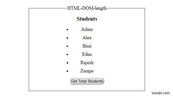 Thuộc tính độ dài DOM HTML 