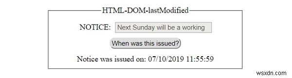HTML DOM cuối cùng Thuộc tính được sửa đổi 