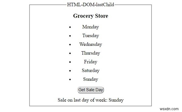 HTML DOM lastChild Thuộc tính 