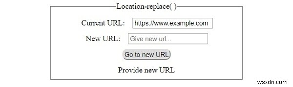 HTML DOM Location Replace () phương thức 