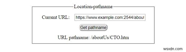 HTML DOM Location pathname Thuộc tính 