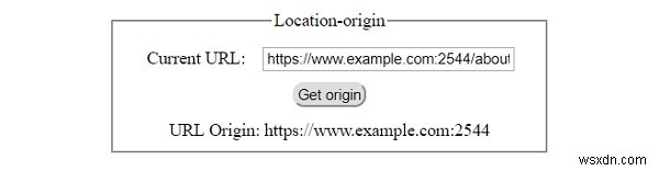 HTML DOM Location origin Thuộc tính 