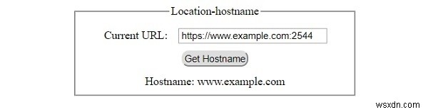 HTML DOM Location hostname Thuộc tính 