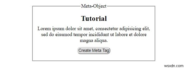 Đối tượng meta DOM HTML 